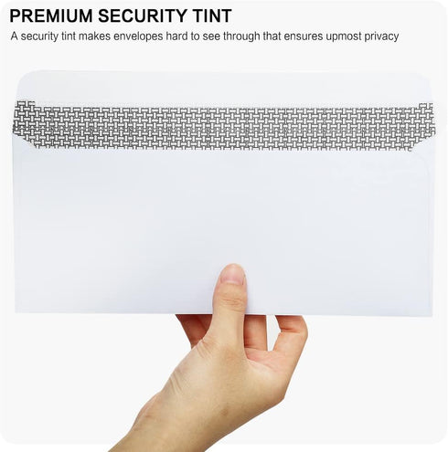 HERKKA #9 Double Window Security Envelopes, 500 Pack, Designed for Quickbooks Invoices, 24 LB