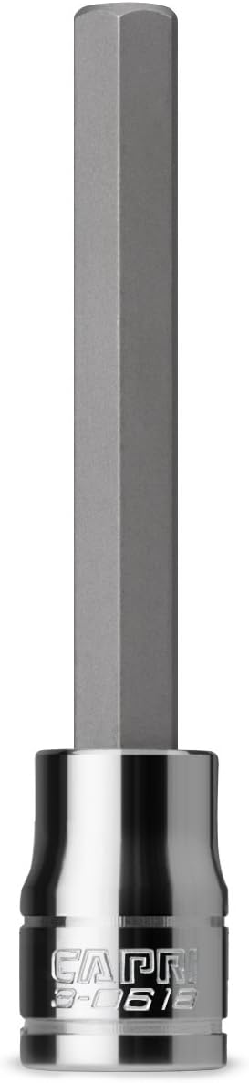 Capri Tools Long 3/8-Inch Hex Bit Socket, 3/8-Inch Drive, SAE