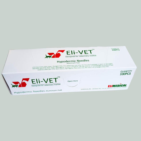 Veterinary Aluminum Hub Needle, 16G x 5/8 inch, Individual Sheath, 100 per Box, AHN1616