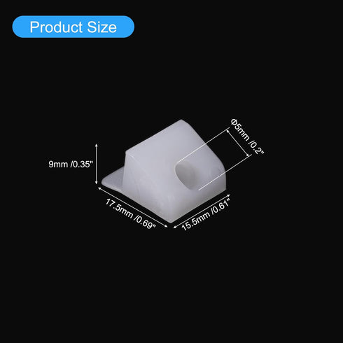 50Pcs 90 17.5x15.5x9mm uxcell Degree Plastic Corner Braces, Nylon Shelf Right Angle Brackets with Screws for Cabinets