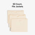 Smead File Jacket, Reinforced Straight-Cut Tab, 2" Expansion, Letter Size, Manila, 50 Per Box