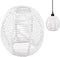 BENECREAT Small Boho Shades Replacement, White Paper Cord Lampshade Woven Pendant Light