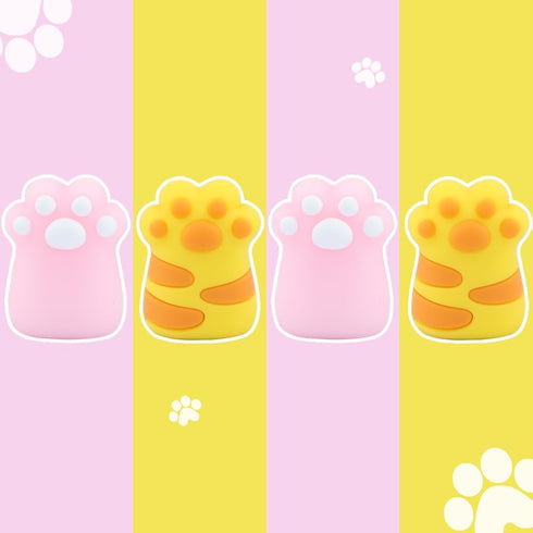 Cat Paw Erasers, 4Pcs 3D Mini Animal Paw Design Erasers for School Office Supply Stationery