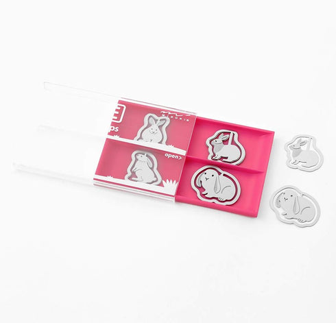 Midori 43358006 Etching Clips, Rabbit Pattern