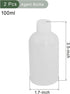 YOKIVE 2 Pcs Plastic Reagent Bottle, Cylindrical Container with Screw Cap Storage Liquids, Great for Laboratory Chemistry Use(Clear White, 100ml) by YOKIVE