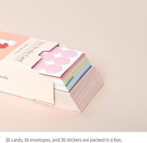 ver.2 36 36 36 Package Monolike Day-by-day Card, Gureum's Daily Life - Mix Mini Single cards, envelopes, stickers