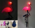 Waterproof Solar Flamingo Garden Light, Durable Blow Molded Flamingo Shape with Removable Ground Plug