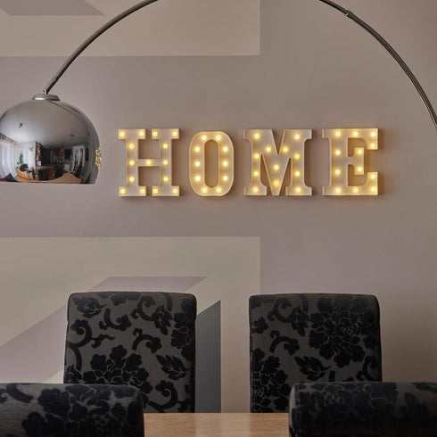 anso 22cm LED Alphabet Letter & Number Light Sign Decorations Lamp for Home Birthday Party Event Night Lights (I)