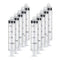 Plastic Syringe Luer Lock With Measurement, No Needle for Scientific Labs, Liquid Measuring, 20ml 10pcs