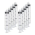 Plastic Syringe Luer Lock With Measurement, No Needle for Scientific Labs, Liquid Measuring, 20ml 10pcs