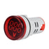 3pcs Digital Display AC Voltage Indicator, 22mm Round Head LED Voltage Tester AC50~500V
