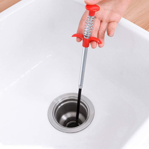 EKDJKK Plumbing Grabber, Flexible Claw Pick Up Reacher Tool, 4 Claws, 24 Inches for Home Sink and Drains