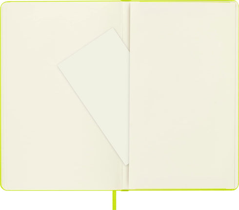 Moleskine Classic Notebook, Hard Cover, Large (5" x 8.25"), Plain/Blank, Lemon Green, 240 Pages for Writing and