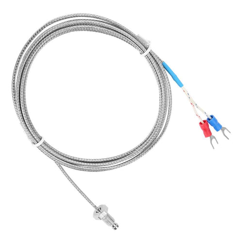 Thermocouple K Type, M6 Screw Fine Thread Temperature Sensor Wire 0-400 1M/2M/4M/5M (2M)
