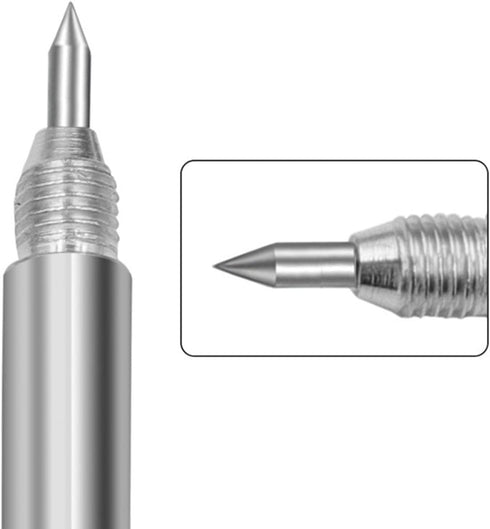 Black Alloy Scribe Pen - Carbide Metal Glass Tile Cutting Marker Pencil for Metalworking, Woodworking Hand Tools