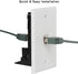 Wi4you Cat6 1 1 RJ45 CAT6A (1 2 pack) Wall Plate Port Gang Keystone Wall Plate with Low Voltage Mounting Bracket