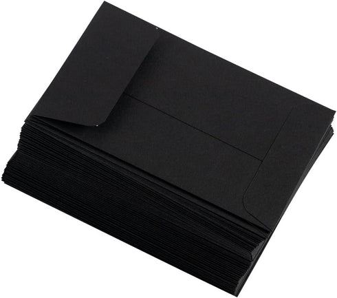 LUXPaper #4 Coin Envelopes, 3'' x 4 1/2'', Midnight Black, 80lb. Text, 50 Qty