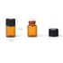 Enslz Mini Essential Oil Bottles Empty Sample Bottle 1ml & 2ml Amber Glass with Orifice Reducer
