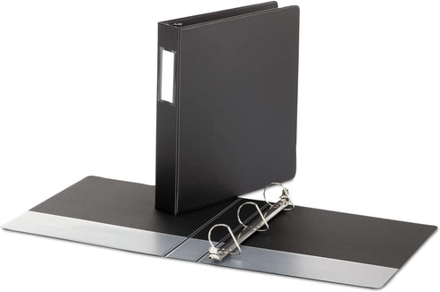 Universal UNV20771 Deluxe 1.5 in. Capacity Non-View D-Ring Binder with Label Holder - Black by Universal