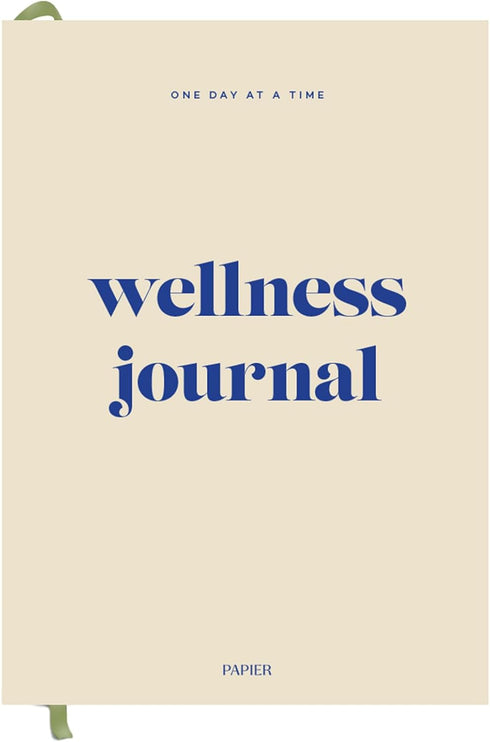 Papier Daily Wellness Journal Diary - Beige, A5 Hardback Cover for Wellbeing, Gratitude & Mindset Tracking