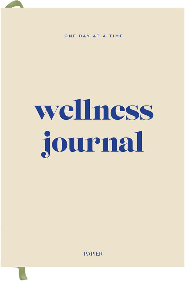 Papier Daily Wellness Journal Diary - Beige, A5 Hardback Cover for Wellbeing, Gratitude & Mindset Tracking