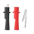 Goupchn 4PCS Multimeter Push on Insulated Alligator Clips Set for Electrical Testing