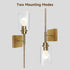 E26 CRI90 Bulb AUGE LIGHT Gold Wall Light, Brushed Bathroom Vanity Light with Clear Glass Shade, Bathroom Sconces