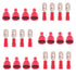 100PCS Spade Terminal 22-16 AWG Male Female Insulated Wire Connectors Electrical Crimp Connectors (Red/SPSH)