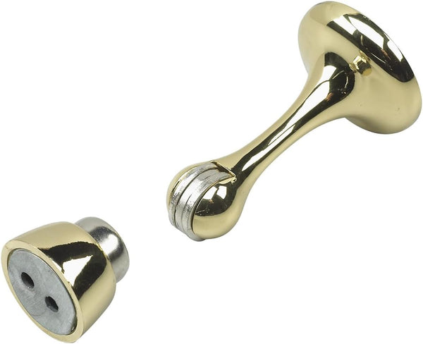 Onward Richelieu Hardware 67BR 3-in (76.2 mm) Magnetic Door Stop, Brass, 1 Count (Pack of 1)