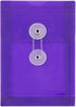 JAM PAPER 12/Pack Plastic Envelopes with Button & String Tie Closure - 4 1/4 x 6 1/4 - Purple