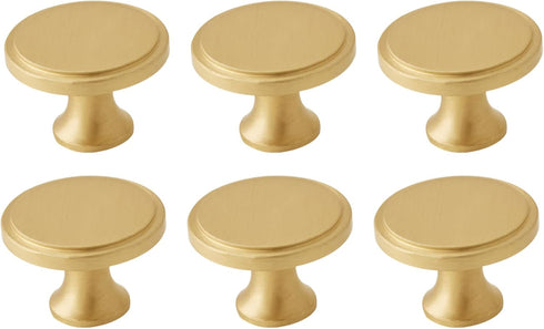 SANCHAKOU Dresser Drawer Pulls 6 Pack Bedside Table Wardrobe Brass Handle Furniture Cabinet