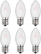 Christmas Village Replacement Light Bulbs C7 Edison LED Mini Night Light Bulbs E12 Candelabra Base 2700K Warm White (6