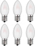 Christmas Village Replacement Light Bulbs C7 Edison LED Mini Night Light Bulbs E12 Candelabra Base 2700K Warm White (6