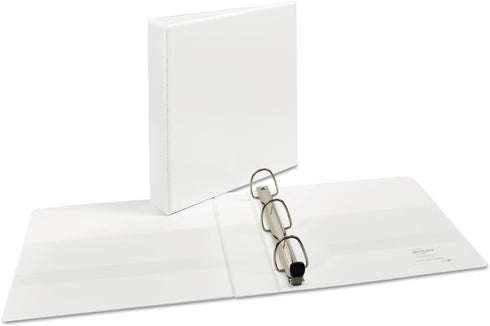 Avery 79195 Heavy-Duty View Binder w/Locking 1-Touch EZD Rings, 1 1/2-Inch Cap, White by AVERY