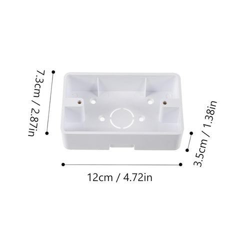 5pcs Surface Mount Outlet Box, 1 Gang Outlet Junction Box, ABS Electrical Enclosure Box