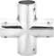 Stainless Steel 4 Way Pipe Fittings, 25mm 1 Inch 90 Degree Hardware Accessories, 4 Way Corner Pipe Fittings