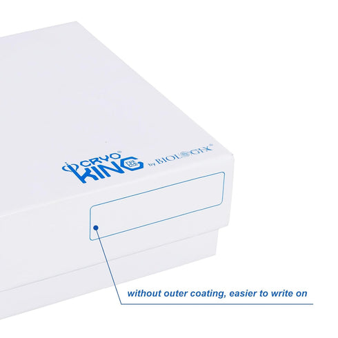 2 Inch Height 81well Freezer Boxes, Superior Cardboard Vial Storage, White, 5 Pcs/Pack