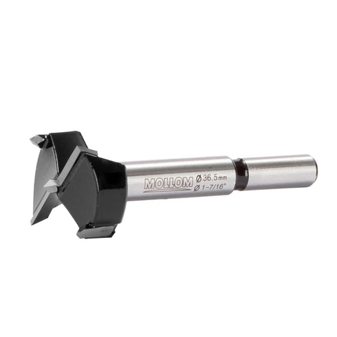 1-7/16" (36.5mm) Forstner Drill Bit - Durable YG8 Carbide Hinge Cutter Tool for Precise Woodworking