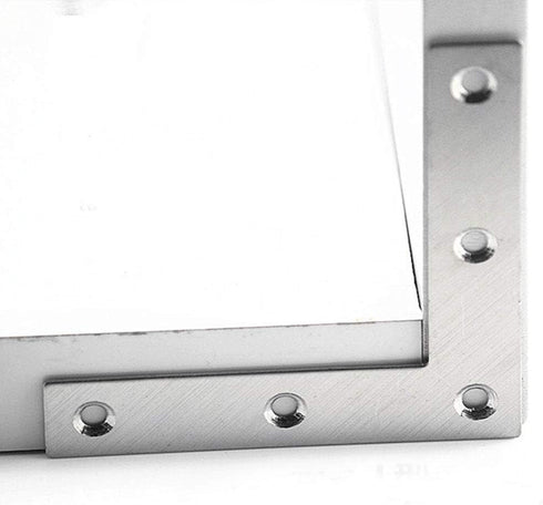 Tiberham 2Pcs 120 120 mm Flat L Shaped Corner Bracket, x Stainless Steel Right Angle Corner Brace Repair Plate, Heavy