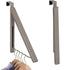 HOLDN’ STORAGE Over The Door Hanger, Single Foldable Rack Organizer for Coats, Clothes & Towels, Satin Nickel