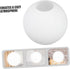 80mm Kisangel White Frosted Glass Globe Lamp Shade Replacement round Ball Globe Light Fixture Cover for Pendant Wall