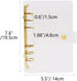 Clear A6 Binder Cover Gold, 6 Rings PVC Binders, Loose Leaf Folders, Refillable Soft Notebook Shell Protector