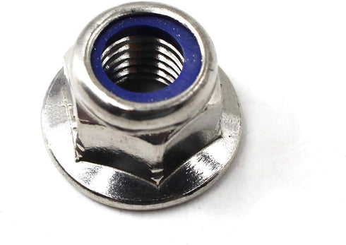 M8 Nylon Lock Nut 304 Stainless Steel Flange Nut Inserts, Pack of 30
