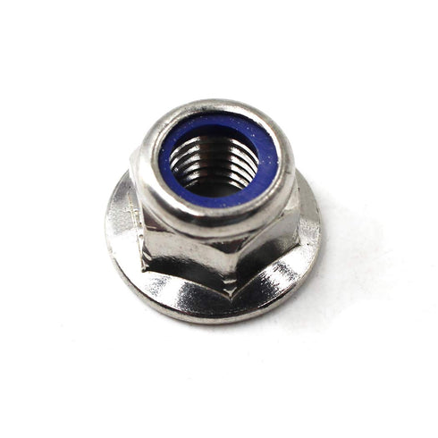 M4 Nylon Lock Nut, 304 Stainless Steel Flange Nut Inserts, Hex Lock Nuts (Pack of 50)