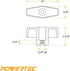 POWERTEC 1/4"-20 T Knobs 5 Pack, Clamping Knobs with Steel Insert for T Track Bolts, Thumb Screw Knobs