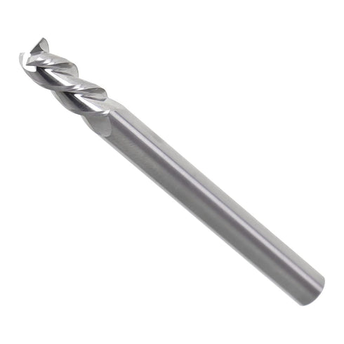Carbide Alu-Power Square End Mill, 3 Flute, 1/4 Inch, 45 Degree Helix, Tungsten Steel