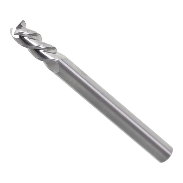 Carbide Alu-Power Square End Mill, 3 Flute, 1/4 Inch, 45 Degree Helix, Tungsten Steel