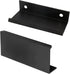 2PCS Back Mount Finger Edge Pull 80mm/3.15", Aluminum Hidden Handle Concealed Tab Pulls for Home Kitchen Living Room Door Drawer Cabinet (Black, Straight Type, 38mm / 1.5" Widened) by Qjaiune