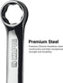 Capri Tools 12 mm WaveDrive Pro Stubby Combination Wrench for Regular and Rounded Bolts
