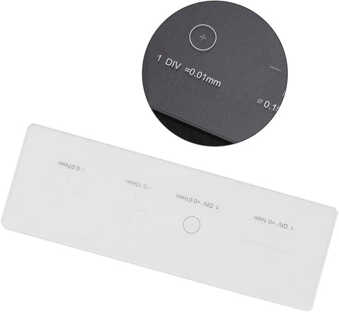 0.01mm Stage Micrometer - Microscope Objective Calibration Slide Glass Stage Micrometer DIV 0.01mm